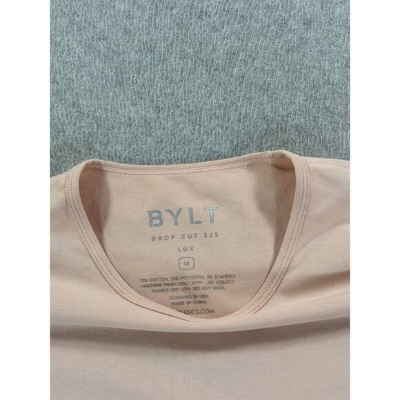 Bylt Basics Drop Cut LUX Crew Athletic Tee Shirt‎ (Men's Medium) Peach - Picture 3 of 9